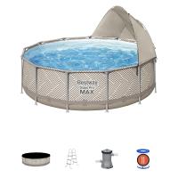 Bestway 561FY BW Каркасный бассейн Steel Pro Max 396x107см, 11133 л, фил.-нас. 2006 л\ч, лестн, тент, навес Bestway 561FY BW Каркасный бассейн Steel Pro Max 396x107см, 11133 л, фил.-нас. 2006 л\ч, лестн, тент, навес