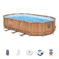 Bestway 56719 BW Каркасный бассейн Power Steel 610x366x122см "Камень" 20241л, фил.-нас. 9463л, лестн, гидромас, подсв Bestway 56719 BW Каркасный бассейн Power Steel 610x366x122см "Камень" 20241л, фил.-нас. 9463л, лестн, гидромас, подсв
