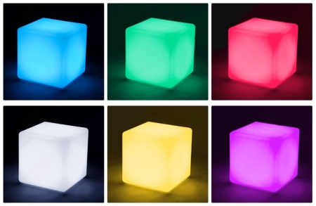 Светильник Куб 43 с питанием от АКБ, RGB Светильник Куб 43 с питанием от АКБ, RGB